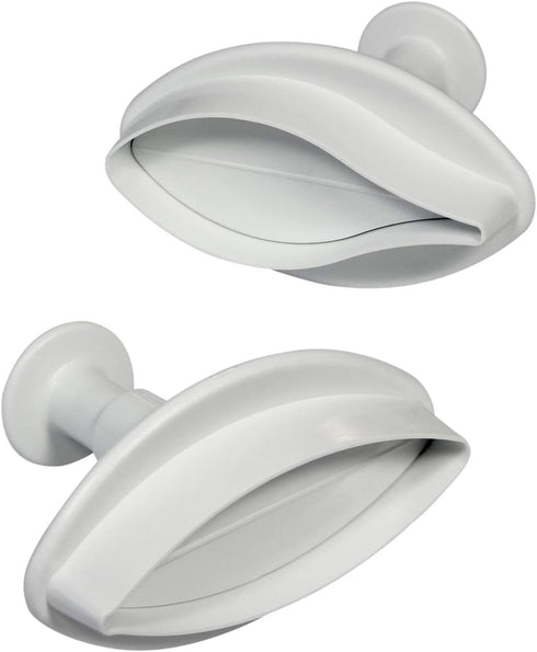 PME LY1002 Veined Lily Plunger Cutters, Large Size, Set of 2, White...