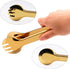4 PCS Serving Tongs 9 Inch Buffet Tongs Stainless Steel Serving Utensils for Salad Buffet Appetizer Dessert Food Parties, Gold...