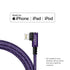 Cable USB-C to Lightning 90 Degree 2Pack 10ft 6ft iPhone Charger Fast Charging Cable Right Angle Cord (Cosmos Purple)......