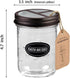Mason Jar Toothbrush Holder -Bronze - with 16 Ounce Mason Jar,Premium Rustproof 304 Stainless Steel Lid and Chalkboard Labels - Rustic Farmhouse D...
