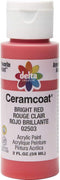 Delta Creative Ceramcoat Acrylic Paint in Assorted Colors (2 oz), 2503, Bright Red...