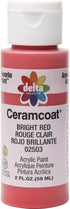 Delta Creative Ceramcoat Acrylic Paint in Assorted Colors (2 oz), 2503, Bright Red...