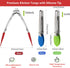 Mini Kitchen Tongs with Silicone Tips,Silicone Serving Tongs of 3 set,7 inch Non-stick Small Tongs with Stainless Steel Silicon Handles, Heat Resi...