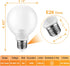4 Pack Warm White Bathroom Light Bulbs, 60 watt Equivalent, E26 Medium Base, G25 LED Globe Light Bulbs for Bathroom Vanity, 2700K Round Light Bulb...