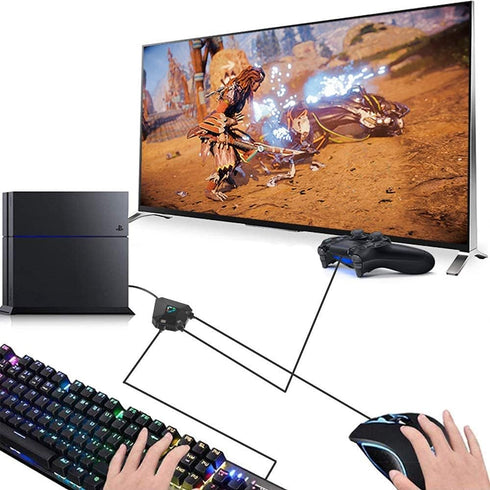 Keyboard and Mouse Converter for Nintendo Switch/PS4/PS3/Xbox One/Xbox 360 Console Converter, Keyboard Mouse Adapter Support Keyboard Mapping & Re...