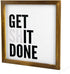 VinMea Framed Wood Sign, Rustic Wall Art, Get Shit Done, 12"x12", Black, Letter Print, Unisex, Home Office...