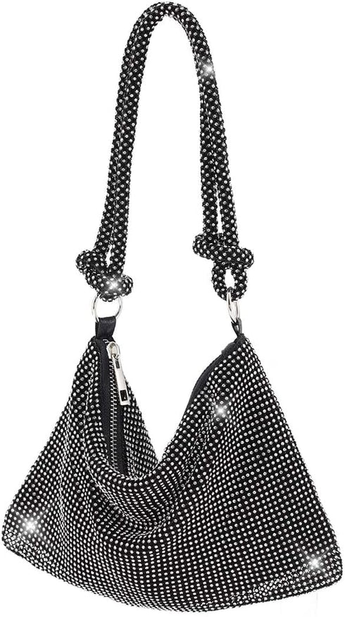 Yokawe Rhinestone Purses for Women Evening Bag Sparkly Hobo Bag Silver Handbag Vacation Party Club Wedding Clutch...