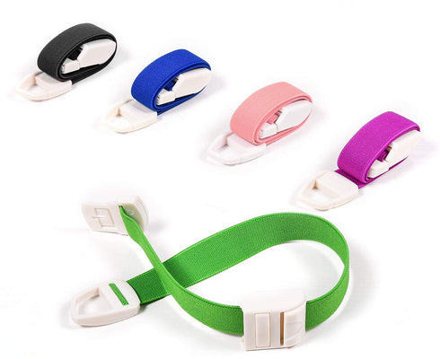 5 Pack Tourniquets for Blood Drawing, Adjustable Tourniquets Medical Emergency First Aid Quick Release Outdoor Elastic Strap Buckle Band & Phlebot...