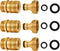 Garden Hose Quick Connect Solid Brass 3/4 inch GHT External Thread Easy Connect Fittings No-Leak Water Hose Male Quick Connector and Female produc...