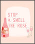 Posterizer 1 pcs-Retro Rose Wine Punny Pink Alcohol Print-Inspirational Women's Art-Kitchen & Bar Art-Gifts for Women- unframed wall art...
