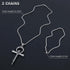 Cross Pendant for Car Rear View Mirror Decor Hanging Ornament Stainless Steel skull Cross Necklace Amulet Jewelry Men Boys Christian Gift...