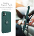 UEEBAI Case for iPhone 11 (6.1 inch), Slim Liquid Silicone Phone Case with 360 Rotatable Ring Holder Kickstand Fashion Hand Strap Magnetic Car Mou...