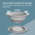 Collapsible Camping Bowl 88oz Collapsible Silicone Salad Bowl Large Silicone Bowl for Outdoor Hiking Travel Storage and Mixing(Light Blue)...