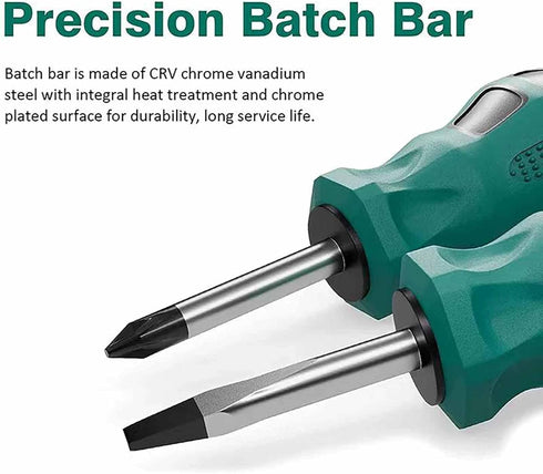Buspoll screwdriver sets rubber anti-skid handle stubby screwdriver magnetic head 6mmx38mm slotted/phillips screwdriver...