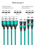 Magnetic Charging Cable (4Pack, 3.3ft/3.3ft/6.6ft/6.6ft)/360°&180° Rotating Magnetic USB C Charging Cable with LED/Magnetic Charger Cable/Magnetic...