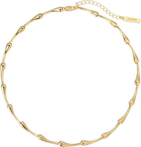 Gold and Silver Bone Necklace Bamboo Couple Necklace 19 Inch Teardrop Necklace...