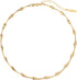 Gold and Silver Bone Necklace Bamboo Couple Necklace 19 Inch Teardrop Necklace...
