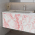 LACHEERY Marble Contact Paper Pink White Marble Peel and Stick Countertop Contact Paper for Countertops Waterproof Marble Wallpaper for Walls Bath...