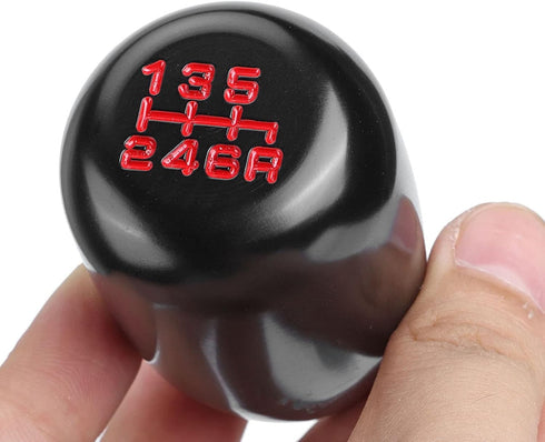 Gear Shift Knob, Car Universal Modification Manual Knob Gear Shift Head Shifter 6 Speed (Black)...