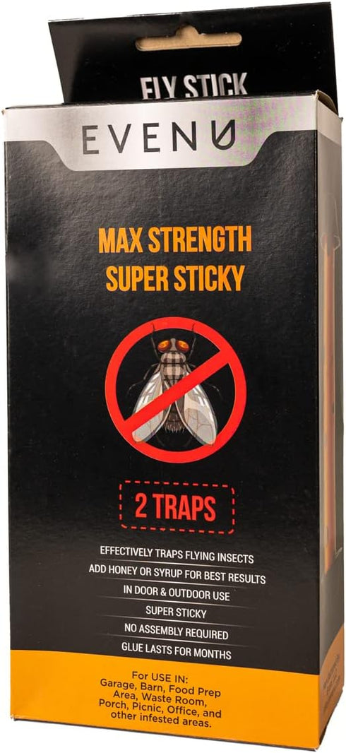 Fly Stick Trap, Sticky Catcher for Trapping Mosquitoes, Moths, Gnats and Other Flying Insects, Bugs, Pests in House, Indoor and Outdoor Use 2 Pack...