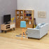 iLAND Dollhouse Couch, Modern Dollhouse Furniture on 1/12 Scale, Miniature Sofa for Dollhouse Living Room (Light Sky Blue Velvet)...