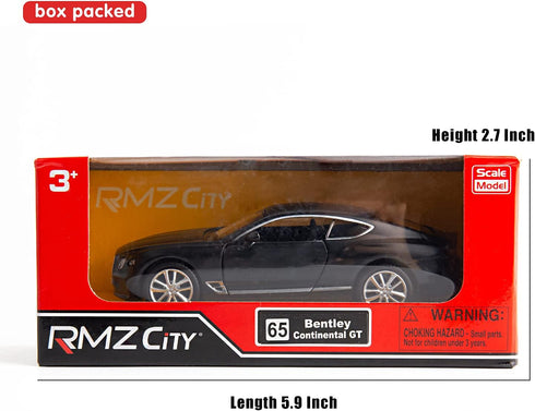 1:36 for Diecasting Alloy Car Model Bentley Continental GT Toy Car, Pull Back Vehicles Toy Car for Toddlers Kids Boys Girls Gift Black...