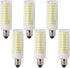 Lxcom Lighting Dimmable E11 LED Corn Bulb 10W Mini Ceramic Candelabra Bulbs (6 Pack)- 102 LEDs 2835 SMD 100W Equivalent Daylight White 6500K T3/T4...