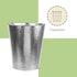 Home Basics Hammered Stainless Steel Bathroom Garbage Wastebasket bin 6 Liter, Chrome Finish...