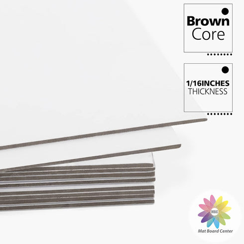 Mat Board Center, 10 Pack 5x7 White Backing Boards, Cardboard for Arts, Prints, Frames, Photos and More...