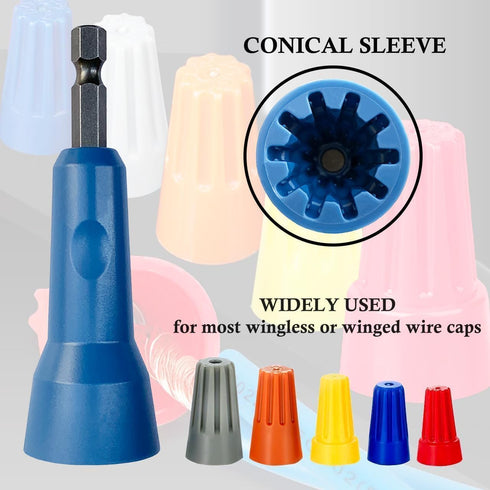 MAICON Nut Twister,Nut Twister for Drill,Nut Twister Tool -1PCS Blue Nut Driver With 1/4 In Chuck,Enhanced Wiring Efficiency...