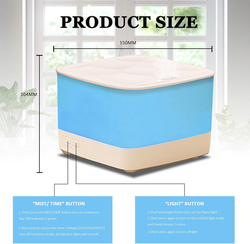 Humidifiers for Bedroom Large Room Baby Home Office Plant,800ml Quiet Aromatherapy Essential Oil Diffusers Cute Portable Ultrasonic Cool Mist Humi...