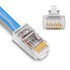 iGreely Shielded Cat6 RJ45 Connectors 50 Pack Gold Plated RJ45 Cat6/Cat5E/Cat5 8P8C 50 Micron 50u 3 Prong FTP STP Ethernet Cable Crimp Modular Plu...