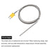 MECCANIXITY K Type Thermocouple with Plug, Meter Temperature Sensor Probe 0 to 600°C(32 to 1112°F) Stainless Steel, 5x100mm 6.6ft Wire...