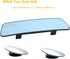 Kitbest Rear View Mirror, Universal Clip On Rearview Mirror, Wide Angle Mirror, Interior Rear View Mirror, Anti Glare Rearview Mirror, Blue Tint C...