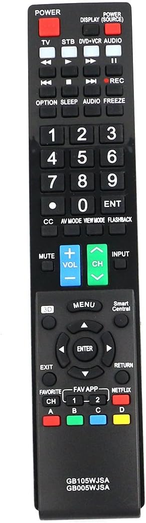 GB005WJSA GB105WJSA Replace Remote Control fit for Sharp TV LC-60LE745U LC-60C8470U LC-70C8470U LC-60LE847U LC-60LE845U LC-80LE844U LC-90LE745U LC...