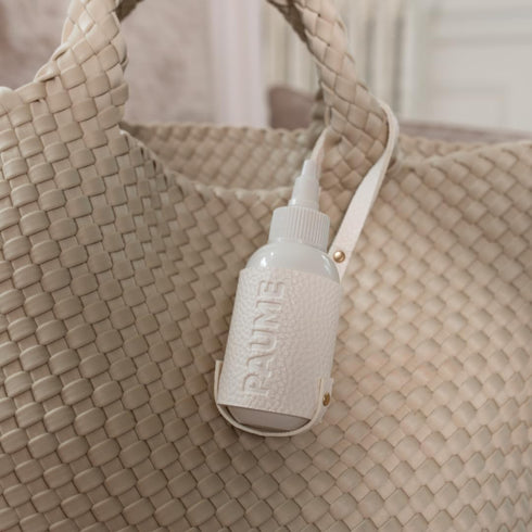 PAUME The Voyager Pouch, Vegan Leather Travel Bottle Holder, Clips To Backpack, Diaper Bags Or Strollers...