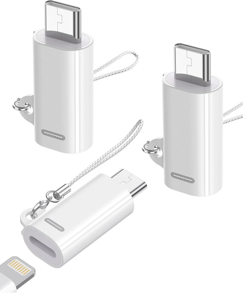 Lightning to USB C Adapter-3 Pack - PD35W Fast Charging - 480Mbps Data Transfer - Lightning Female to USB C Male Adapter for iPhone 15 Series, iPa...