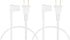 19.5in 2-Pack Power Cord Compatible with Sonos One, Sonos One SL, Sonos Play-1 Speakers - Power Plug Cable (Short, White)...