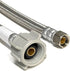 Toilet Water Supply Connector Line Braided Stainless Steel, Toilet Supply Line - 3/8 Female Compression Thread x 7/8 Female Ballcock Thread (4, 16...