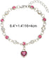 White Gold Plated Ocean Heart Charm Link Bracelet for Women Crystal Glass Heart Dainty Chain Simple Jewelry Gifts...