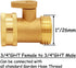 2PCS Brass Garden Hose Shut Off Valve Heavy Duty 3/4 Inch GHT Threaded Water Hose Ball Valve with Washers for Outdoor Lawn and Gardening Hoses Con...