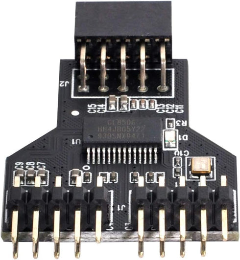 xiwai Motherboard 9pin USB 2.0 Header 1 to 2 Female Extension HUB Connector Adapter Port Multilier...