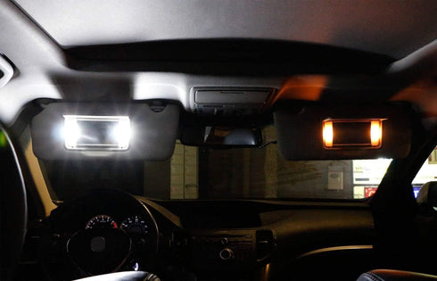iJDMTOY 4pcs Extremely Bright 9-SMD 29mm 6614 Replacement Bulbs Compatible With Car SUV Truck Sunvisor Flips Vanity Mirror Lights, Xenon White...