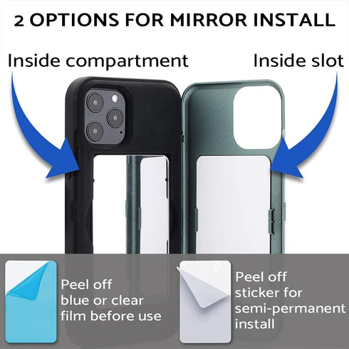 TORU CX PRO for iPhone 12 Pro Max Case Wallet | Protective Shockproof Heavy Duty Cover with Hidden Card Holder & Card Slot | Mirror & Wrist Strap ...
