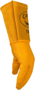 Caiman Premium Top Grain Goatskin MIG Welding Gloves, DuPont Kevlar Stitching, Unlined, 4-inch Gauntlet Cuff, Gold, Large (1869-5)...