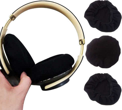 Honbay 2Pairs Stretchable and Washable Headphone Covers Earcup Protectors Headset Earpad Cloth Cover for Gym Training Aviation Racing Gaming Heads...