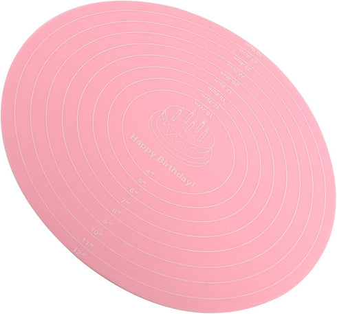 Silicone Baking Mat with Measurements for Cake Turntable Stand Non-Stick Heat Resistant Pastry Baking Sheet...