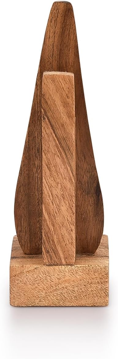 NIRMAN Display Stand Wooden Nose Shaped Eyeglass Holder/Spectacle Display Stand-Unique Desktop Accessory and Gifts Home Décor (2" x 2" x 6")...