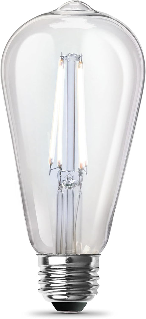 Feit Electric ST19 Vintage Edison LED Light Bulb, 60W Equivalent, Dimmable, 5000K Daylight, 800 Lumens, E26 Base, Retro Filament Light Bulbs, 15,0...