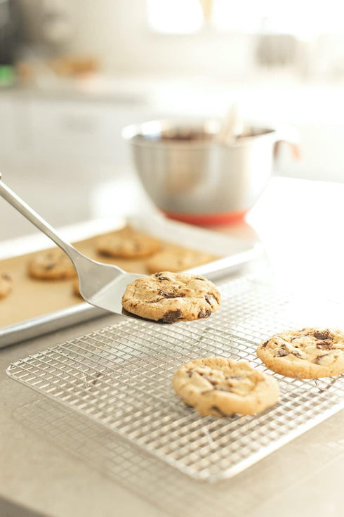 KITCHENATICS Small Quarter Sheet Cooling Rack for Cooking & Baking, Oven Safe Stainless Steel Rack, Baking Rack for Oven Cooking, Heavy Duty Cooki...